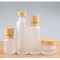 Wholesale empty bamboo cosmetic jars and bottles